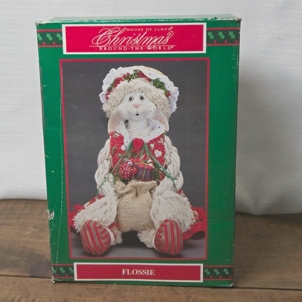 House of Lloyd Christmas Around the World Flossie Bunny Doll Vintage Holiday